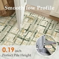 thumbnail image 3 of BERTHMEER 5'x7' Area Rugs for Living Room Kitchen Bedroom Rugs Non Slip Washable Plaid Abstract Beige and Green Checkered Pattern Modern Carpets Contemporary Office Dorm Dining Room Throw Rugs, 3 of 6