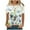 Green, variant on Fesfesfes Womens Tops Women's Short Sleeve Round Neck Printed Loose Tops Blouse T-shirt Short Sleeve Athletic Tops for Women 10(XL)