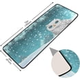 thumbnail image 2 of SKYSONIC 2X6 Feet Christmas Cute White Owl Runner Rug with Rubber Backing, Winter Snowy Forrest Landscape Non Slip Entryway Rug Runner Washable Soft Area Rug Carpet for Hallway Bedroom Kitchen Decor, 2 of 6