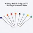 thumbnail image 3 of Kearding 250 Pieces Sewing Pin Colored Glass Balls Stitch Head Dressmaker Needles JewelryDIY Straight Fabric Quilting Safety De coser, 3 of 6