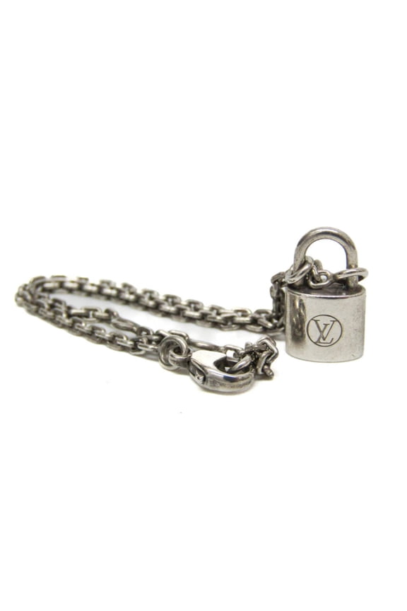 Pre-Owned Louis Vuitton Lockit Bracelet Q95450 Silver Charm Bracelet Silver (Good)