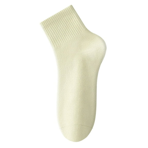 Womens Thin Cotton Socks Breathable Solid Color Athletic Casual Crew Socks Above Ankle Crew Socks Comfort Running Socks For Women