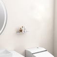 thumbnail image 5 of Danpoo Small Floating Shelf for Wall Storage, Mini Display Shelf for Collectibles, Metal Wall Shelf for Bathroom/Living Room/Kitchen/Bedroom(Silver, 8"), 5 of 14