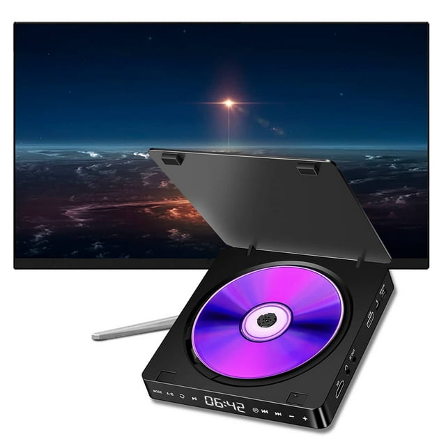 ELEPEX Home DVD/VCD Hd Video Player Hi-fi Stereo Speakers 1080P Multi-functional Portable Mini Cd Player