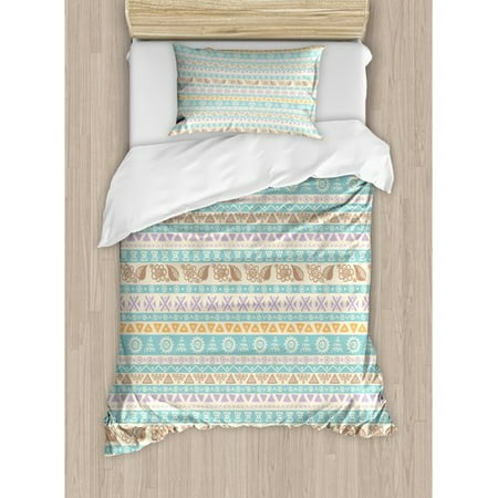 Ambesonne Striped Boho Duvet Cover Set Walmart Com