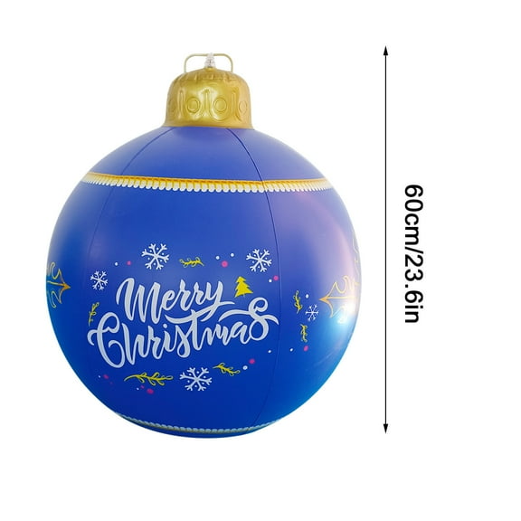 Vikakiooze PVC Iatable Christmas Ball With Large Weight Stand Firmly On The Yard, 24 Inch Large Outdoor Decorated Ball With Light, Remote For Yard & Pool Decorations 2023