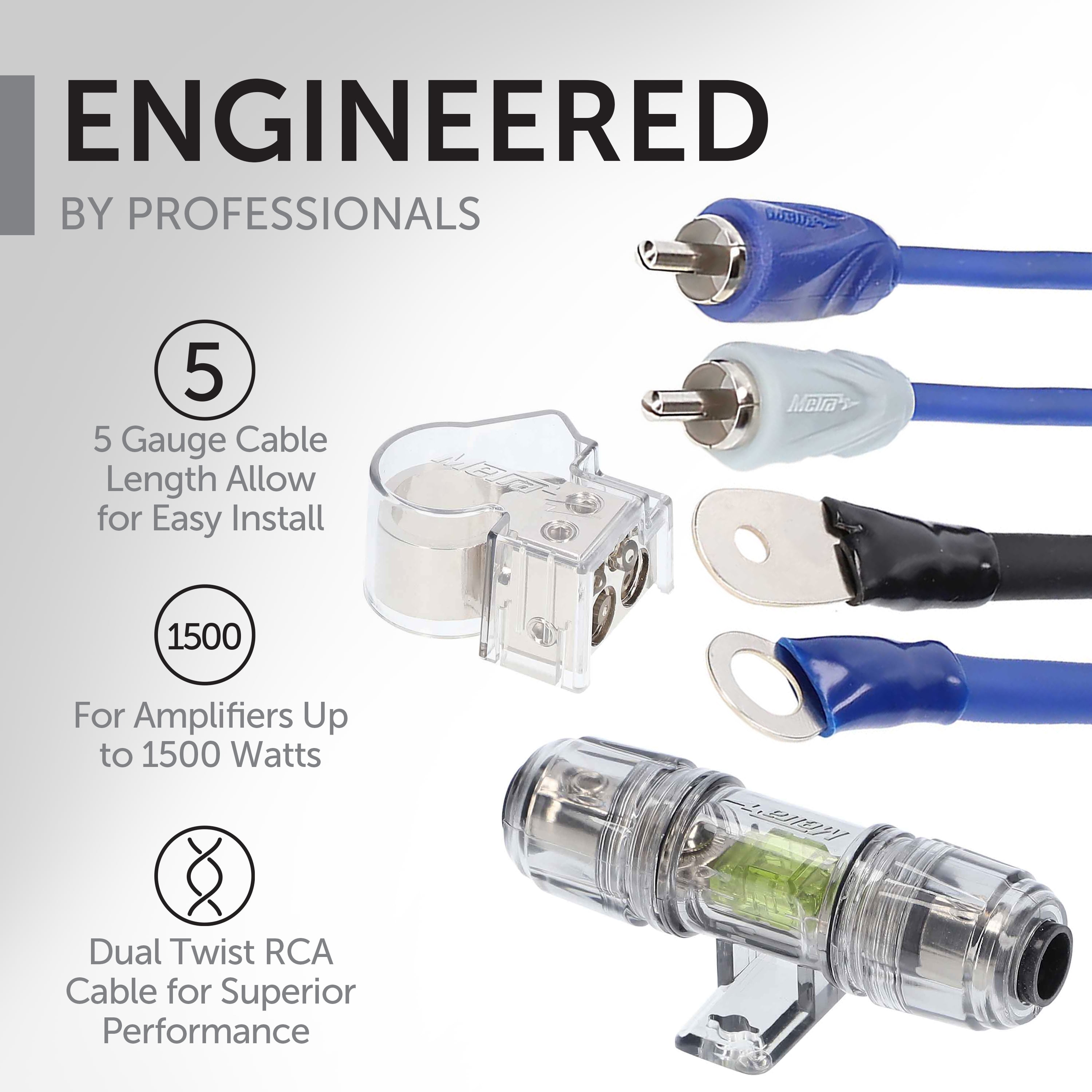 Metra WM-AK4 Amplifier Wiring Installation Kit for Cars - 1500 Watt Capacity