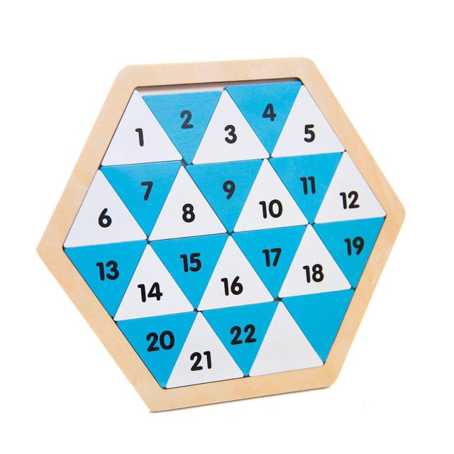 Rompecabezas Tangram, juguetes geométricos, bloque de forma hexagonal, rompecabezas hexagonal de madera, rompecabezas para niños, juguete de rompecabezas Tangram, regalo educativo para niños