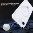 thumbnail image 5 of KOMI for iPhone 16 Case 6.1", with Magnetic Ring Stand [Compatible with MagSafe] [Military Grade Protection] Slim Shockproof Translucent Protective Phone Case White, 5 of 5