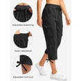 thumbnail image 3 of Pantalones tipo capris tipo cargo, ligeros y de secado rápido, para mujer, 3 of 6