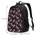thumbnail image 5 of Salouo Surfing Santa Pattern Extra Large Travel Laptop,Backpack with USB Charging Port College Backpack Business Work Bag Casual Daypack Fits for Men & Women, 5 of 7