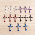 thumbnail image 2 of 20x aleación Jesús Cruz-encanto colorido crucifijo encanto Diy collar gargantilla, 2 of 5