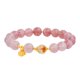 thumbnail image 1 of Pulsera Blessing de plata 925 para mujer con cuarzo fresa, 1 of 2
