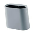 thumbnail image 4 of Cubo de basura delgado, cubo de basura, cubo de basura simple, cubo de basura fácil de limpiar, cubo de basura estrecho para baño, hogar, oficina Gris, 4 of 8
