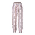 thumbnail image 4 of Levmjia Womens High Waist Printed Pants Summer Loose Casual Polyester Pants with 4 Way Stretch for Home Daily Wear Comfortable Breathable S-XXL, 4 of 7