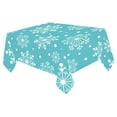 thumbnail image 2 of MYPOP Winter Christmas Snowflake Cotton Linen Tablecloth Sets 52x70 Inches - White Snowflakes Polka Dot Table Cloth Cover Party Dinner Decoration, 2 of 6
