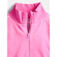 thumbnail image 2 of Athletic Works Girls Active Velour Track Jacket, Sizes 4-18, 2 of 3