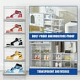 thumbnail image 3 of Stelive 6PCS Shoe Display Box Shoe Box Storage Container Stackable Shoe Storage Box 33.4x27.5x22.3cm, 3 of 12