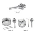 thumbnail image 2 of 1 Set 3 Jaw Zinc Alloy Lathe Chuck Wood Turning Clamp Drilling Tool Threaded Back High Quality, 2 of 5
