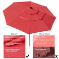 thumbnail image 4 of Yescom 11 Ft 3 Tier Patio Umbrella with Protective Cover Solar LED Crank & Tilt Home, 4 of 11