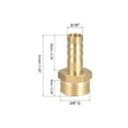 thumbnail image 2 of Brass Barb Hose Fitting Connector Adapter 8mm Barbed x3/8" G Male Pipe 2pcs, 2 of 5