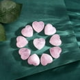 thumbnail image 2 of 20Pcs Rose Quartz Heart Valentine Healing Crystals Stones Love Shaped Polished Crystal Natural Cute Pocket Thumb Reiki Balancing Meditation Tiny Hearts, Valentine's Day Gifts for Women Girls, 2 of 6