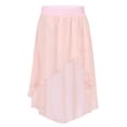 thumbnail image 1 of Kids Girls' Solid Color High-Low Chiffon Skirt Ballet Latin Lyrical Dance Basic Active Skirt Pink 14, 1 of 7