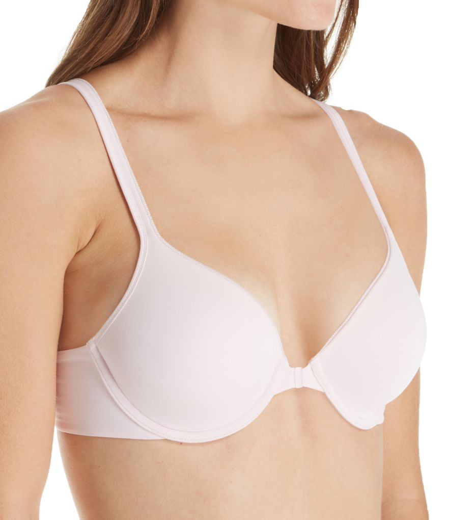 Hanes Ultimate® ComfortBlend® T-Shirt Front-Close Underwire Bra Silver  Shadow Heather 38D Women's 