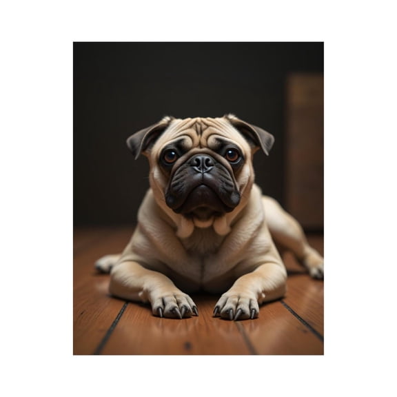 Paint by Numbers Kit for Adults, Pug On Wooden Floor Paint by Numbers, Easy Paint by Numbers Kit for Adults Beginner, DIY Adult Paint by Number Kits on Canvas, 12x16in Home Decor