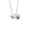 thumbnail image 2 of Delight Jewelry Silvertone Horse - Outline Silvertone Script Initial Disc - & - Charm Necklace, 20"+3", 2 of 4