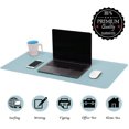 thumbnail image 2 of Table Pad, Desk Pad, 70 * 35cm Pu Leather Table Pad, Laptop Table Pad, Double-Sided (Light Blue / Silver), 2 of 4