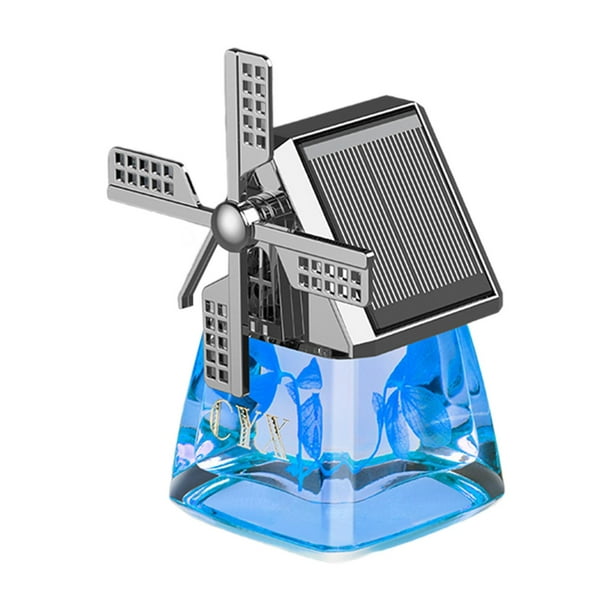 Difusor de aceites esenciales para coche, modelo en forma de casa, con energía solar, multiusos y estable. Azul