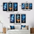 thumbnail image 4 of Designart "Lightning Electric Euphony II" Landscape & Nature Framed Wall Art Set Of 3 - Blue Lightning Frame Gallery Wall Set For Home Decor, 4 of 7