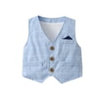 thumbnail image 5 of LAPAKIDS Baby Toddler Boy Formal Outfits Gentleman Suit Set Shirts & Vest & Pants & Bow Tie 4PCS 9-12 Months, 5 of 7