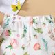 thumbnail image 5 of Pantalones Conjunto de ropa para bebés y niñas, chaleco informal con estampado Floral y pantalones acampanados Cgtredaw Rosa T 4-5 años Única para Niña, 5 of 7