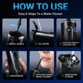 thumbnail image 6 of MySmile LP211 Portable Water Flosser Cordless for Teeth Braces, Electric Water Dental Flossers, Power Oral Irrigator, IPX7 Waterproof, 5 Modes, 8 Jet Tips, 260ml Tank, 1 Travel Bag, Black, 6 of 12