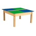 thumbnail image 2 of Time-2-Play  Square Play Table with Trough & 16 in. Legs & Duplo Compatible Grid, Blue & Green, 2 of 6