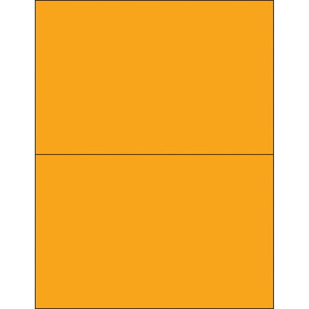 UPC: 0848109045504 | Tape Logic Removable Rectangle Laser Labels 8 1/2×5 1/2 Orange 200/Case LL415OR