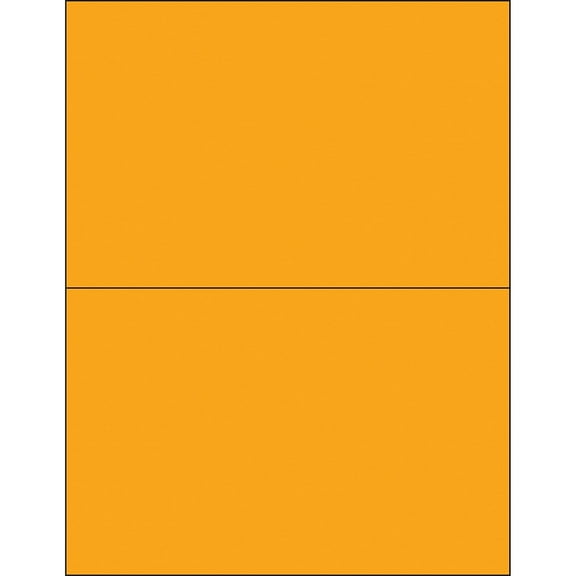 Tape Logic Removable Rectangle Laser Labels 8 1/2x5 1/2" Orange 200/Case LL415OR