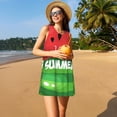 thumbnail image 3 of Honeii Watermelon Hello Summer Print Women's Sleeveless Dress, Loose Fit Casual Dress for Women, Summer Fashion Dress, 3 of 7