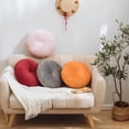 thumbnail image 7 of Pakyozj Round Pillow Cushion for Couch Velvet Decorative Small Throw Pillow Solid Color for Living Room Bed Floor 13.7”, 7 of 7