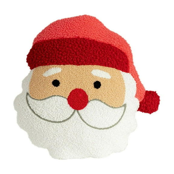 Santa Claus Decorative Throw Pillow for Christmas, Soft Plush Cushion for Sofa, Bed, Holiday Home Decor, Festive Accent, 16 Inch