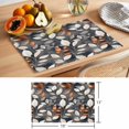 thumbnail image 6 of Botanical Leaves Placemats Set of 12 Farmhouse Vintage Leaf Plants Branches Place Mats Indoor Wipeable Table Mats Washable Cloth Dining Table Placemats for Kitchen Holiday Party Home Decor 13x19 Inch, 6 of 9