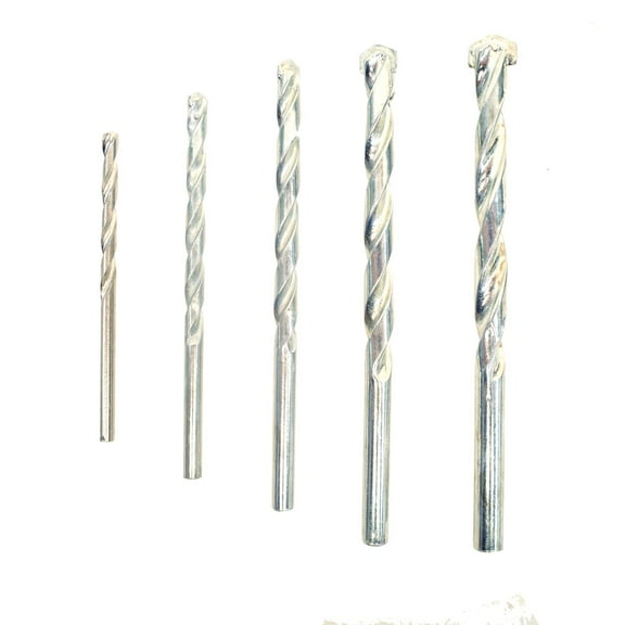 5pc Large Bits Heavy Duty Masonry Drill Bit Set Drilling Block Brick Concrete DIY Home Toolbox Essential
