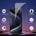 thumbnail image 4 of 3-Pack BLUUMTEK For iPhone 15 Tempered Glass Screen Protector [6.1 Inch] Display Fits iPhone 15, 4 of 5