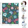 thumbnail image 4 of Pioneer Flower Floral Print Pattern Blanket,Comfortable Soft Flannel Throw Blanket,All Season,Warm Lightweight Blankets for Sofa Bed Couch Living Room Chair,30"x40", 4 of 4