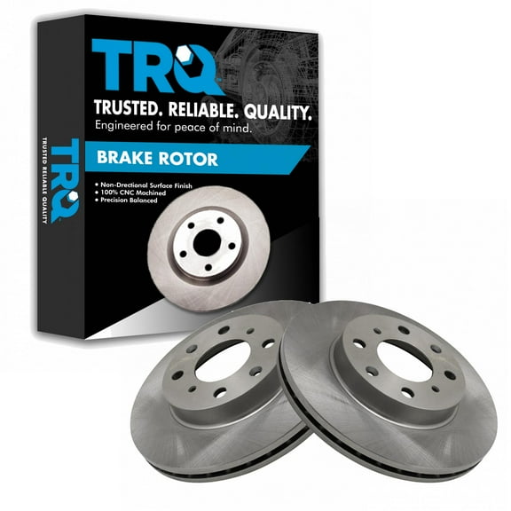 TRQ Front Brake Rotors Set Vented Fits Select 1990-2000 Honda Civic 1993-1997 Civic del Sol 1990-1991 CRX