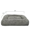 thumbnail image 4 of (4 pack) Vibrant Life Large Furry Bolster Dog Bed, Taupe, 36" x 27", 4 of 7