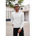 thumbnail image 3 of COOFANDY Men's Hooded Sweatshirts Long Sleeve Casual Waffle Knit Pullover Hoodies with Kanga Pocket, 3 of 9