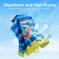 thumbnail image 3 of Toalla de playa infantil con capucha Joiedomi Blue Dinosaur 76x76 cm, 3 of 7